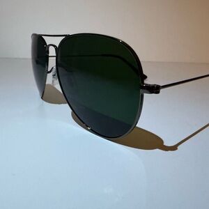 Ray-Ban Aviator Sunglasses RB3025 58-14mm Gunmetal /Green Lens W0879 Unisex